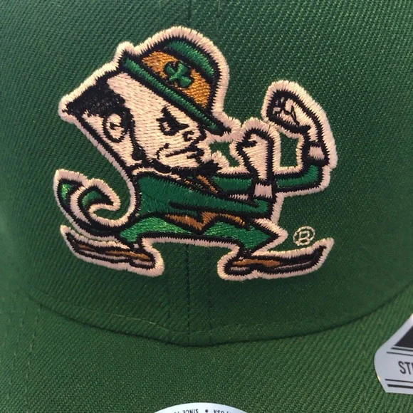 Notre Dame Fighting Irish Green New Era Baseball Cap One Size Fits Most NWD - Picture 2 of 11